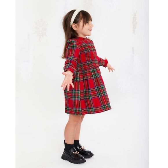 Wonder Nation Baby and Toddler Girl Plaid Holiday Dress 12m - Picture 2 of 8